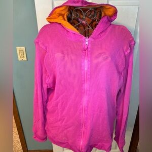 Thalía Sodi Vibrant Pink Mesh Hoodie